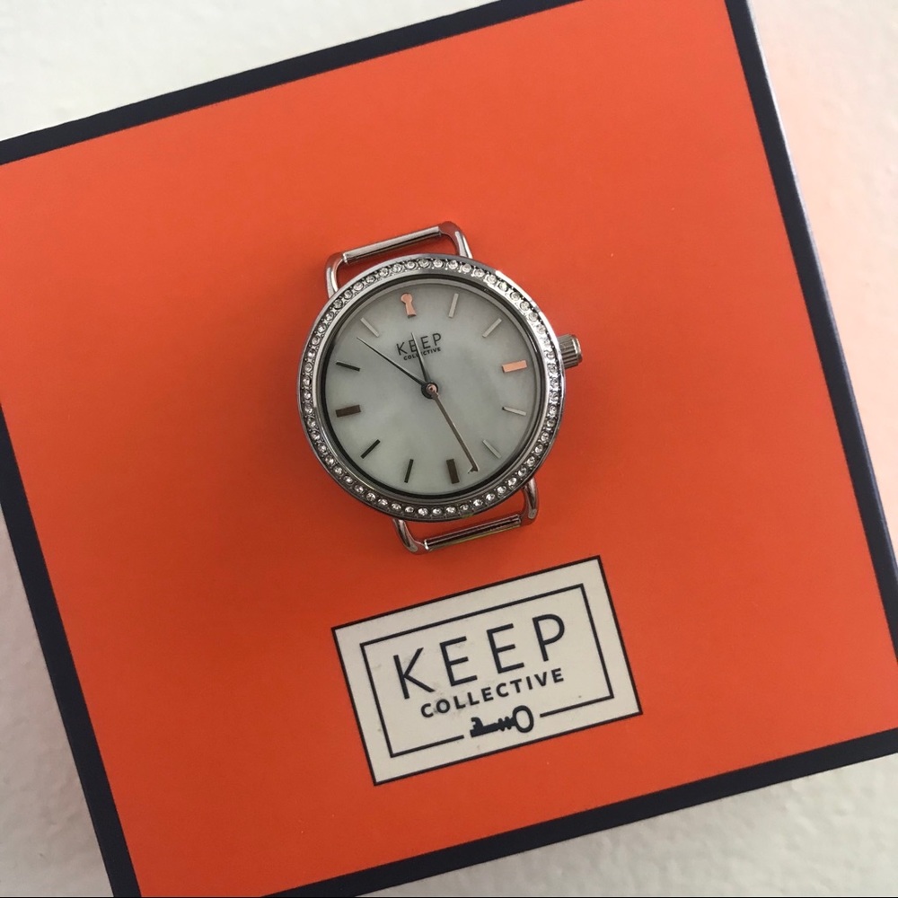 Silver Pave Watch Face